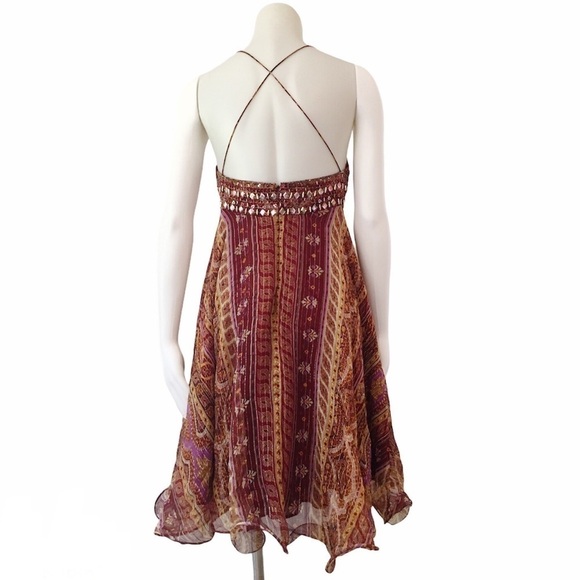 Victoria Royal Designed by Mary Bays Embellished Silk Dress Size 4 - Picture 2 of 16